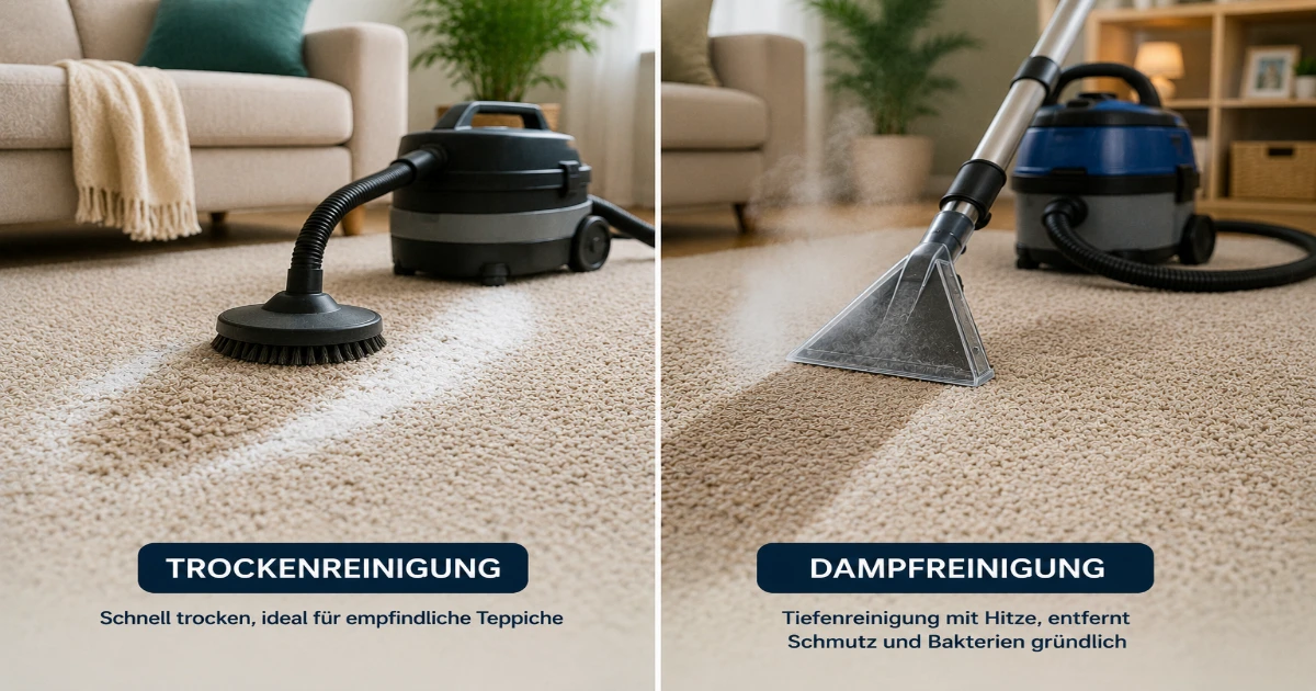 Trocken- vs. Dampfreinigung: Welche Methode ist die beste für Ihre Teppiche?